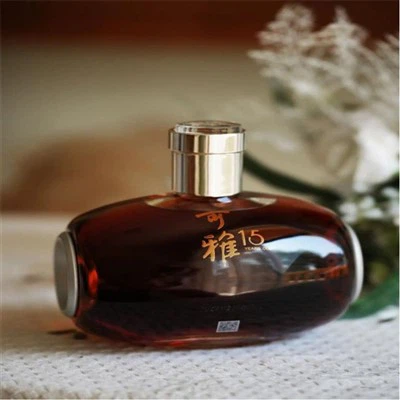 Botella de cristal de brandy