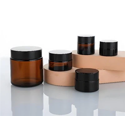 Tarros de crema de vidrio